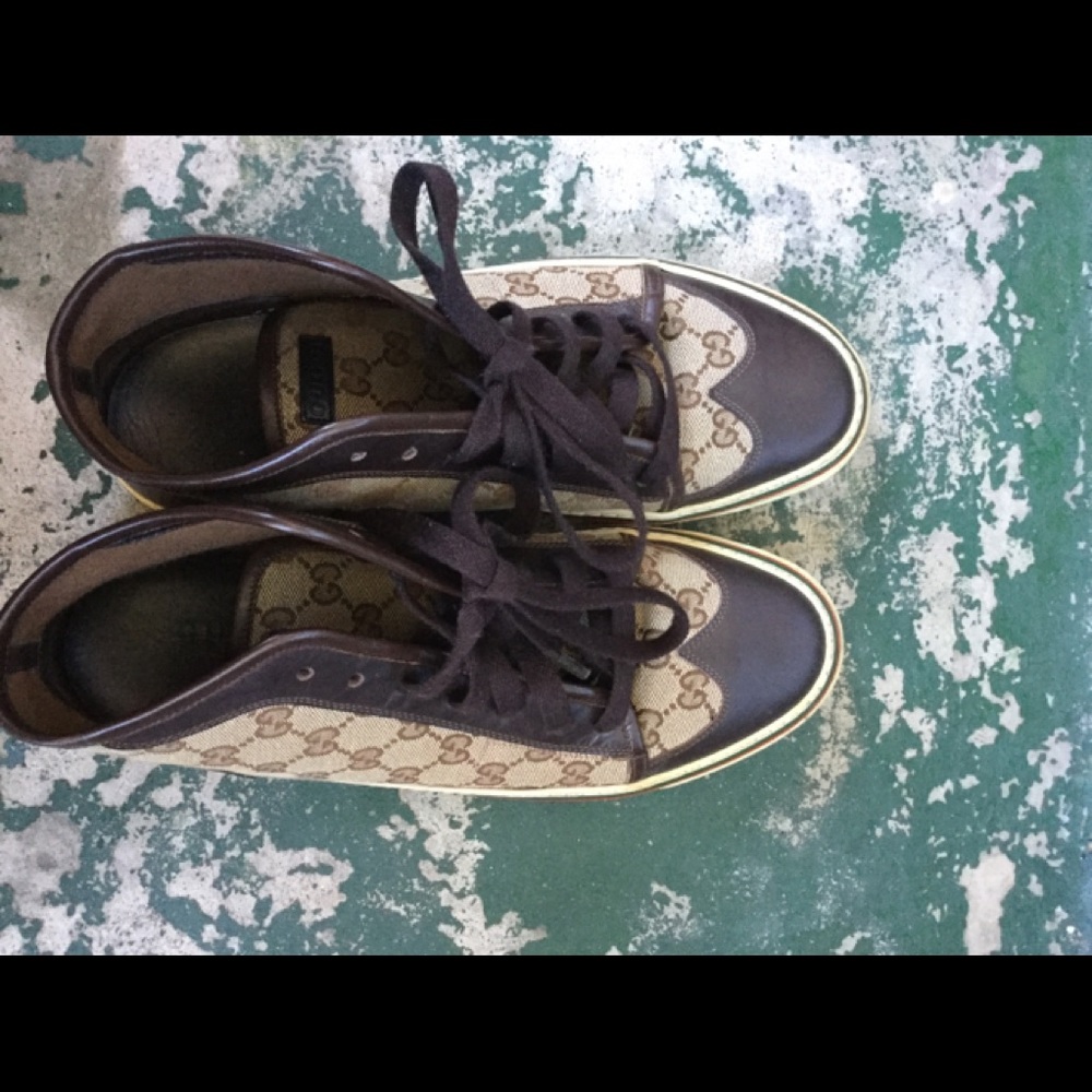 Gucci GG Wingtip Canvas High
